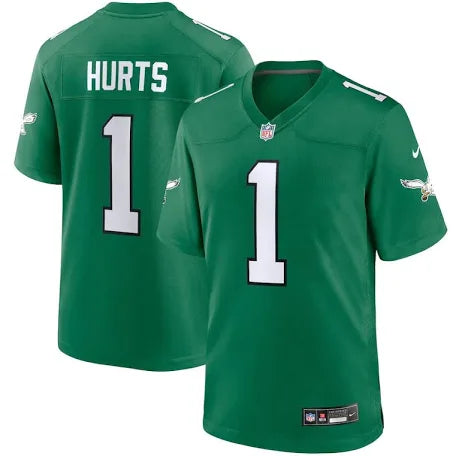 Jalen Hurts Philadelphia Eagles Kelly Green jersey