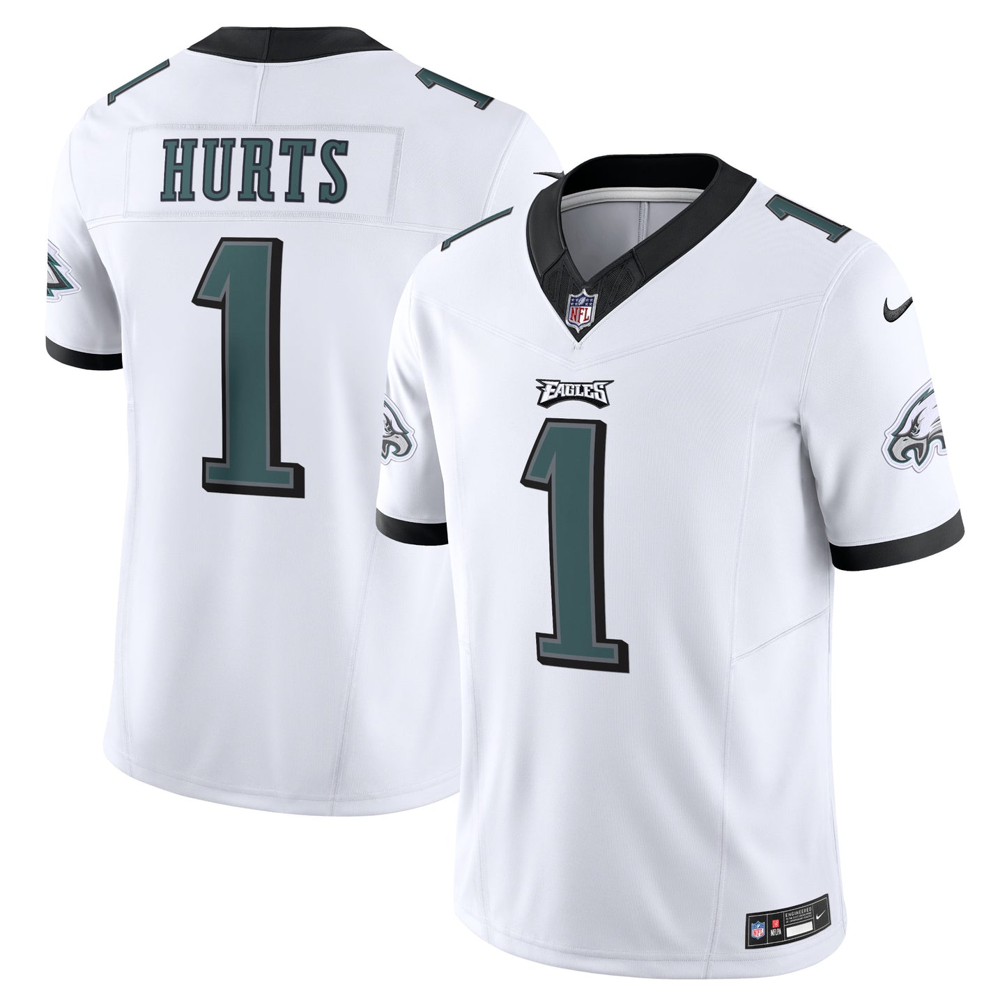 Jalen Hurts Philadelphia Eagles base white jersey