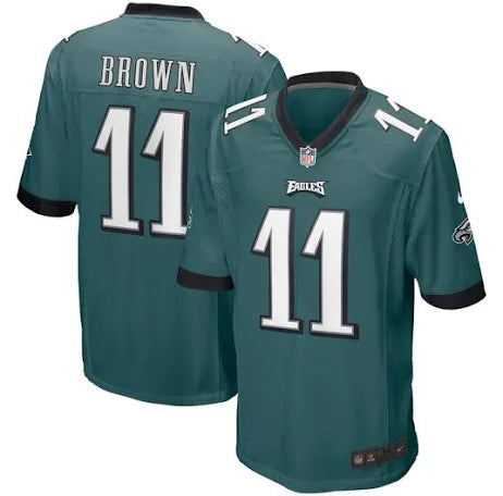 AJ Brown Philadelphia Eagles midnight green jersey