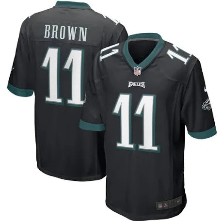 AJ Brown Philadelphia Eagles base black jersey