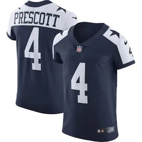 Dak Prescott Dallas Cowboys retro navy blue jersey