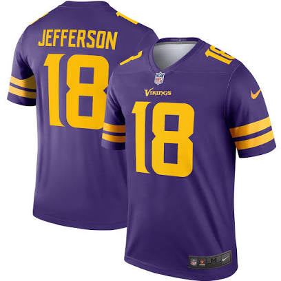 Justin Jefferson Minnesota Vikings color rush jersey