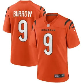 Joe Burrow Cincinnati Bengals orange jersey