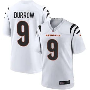 Joe Burrow Cincinnati Bengals white alternate jersey