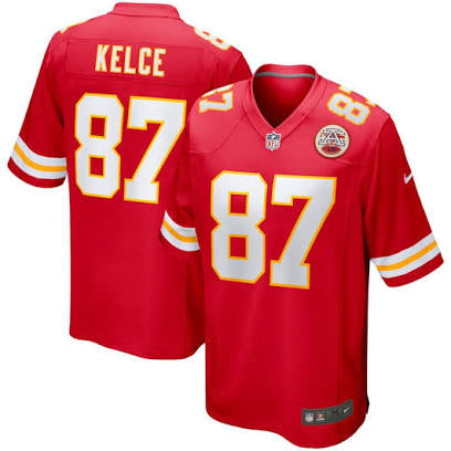 Travis Kelce Kansas City Chiefs red jersey