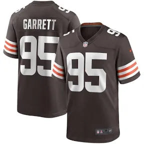 Myles Garrett Cleveland Browns brown and white jersey