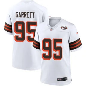 Myles Garrett Cleveland Browns white and orange jersey