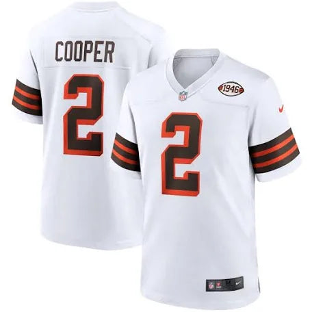 Amari Cooper Cleveland Browns white and orange jersey