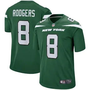 Aaron Rodgers New York Jets green jersey