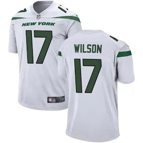 Garrett Wilson New York Jets white jersey