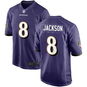 Lamar Jackson Baltimore Ravens purple jersey