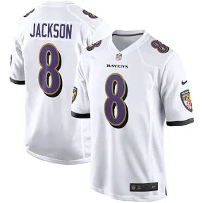 Lamar Jackson Baltimore Ravens white jersey