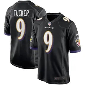 Justin Tucker Baltimore Ravens black jersey