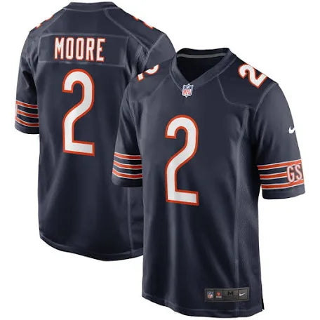 DJ Moore Chicago Bears navy blue jersey