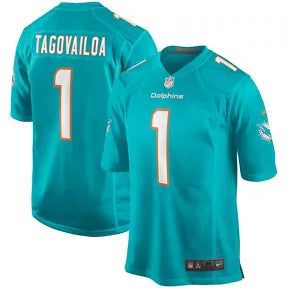 Tua Tagovailoa Miami Dolphins teal jersey