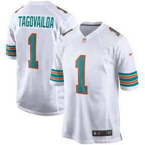 Tua Tagovailoa Miami Dolphins white alternate jersey