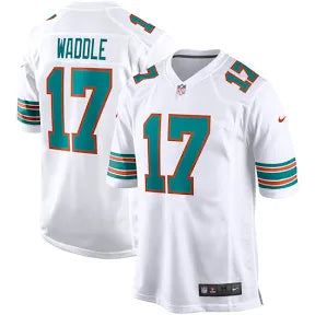 Jaylen Waddle Miami Dolphins white alternate jersey