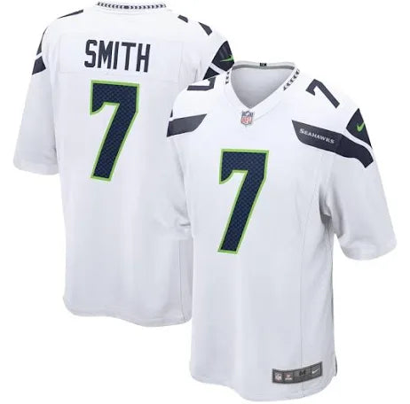 Geno Smith Seattle Seahawks white jersey