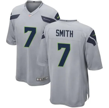 Geno Smith Seattle Seahawks gray jersey