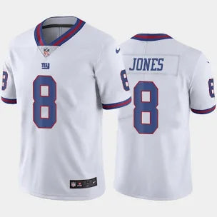 Daniel Jones New York Giants white and blue jersey