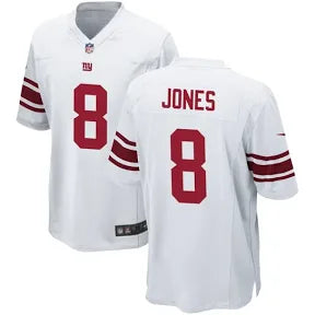 Daniel Jones New York Giants white and red jersey