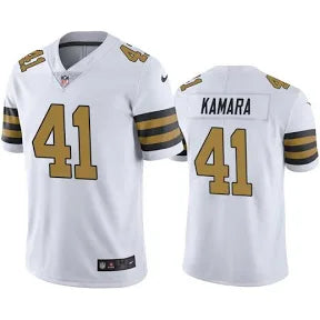 Alvin Kamara New Orleans Saints white alternate jersey