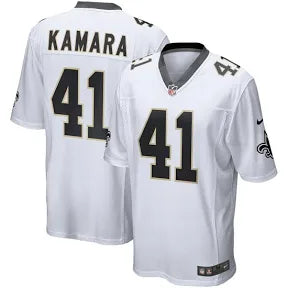 Alvin Kamara New Orleans Saints white jersey