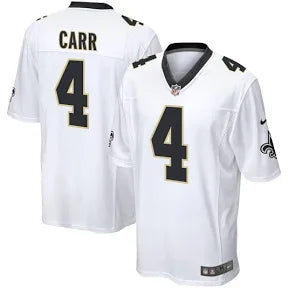 Derek Carr New Orleans Saints white jersey