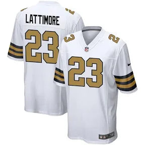 Marshon Lattimore New Orleans Saints white alternate jersey