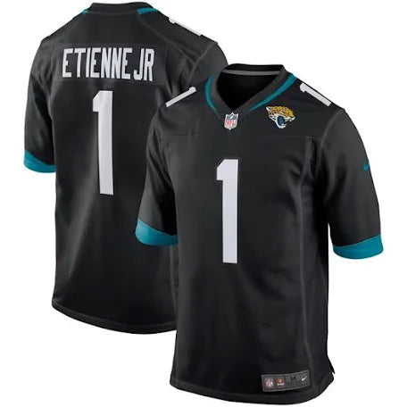 Travis Etienne Jr. Jacksonville Jaguars black jersey