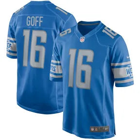 Jared Goff Detroit Lions blue jersey