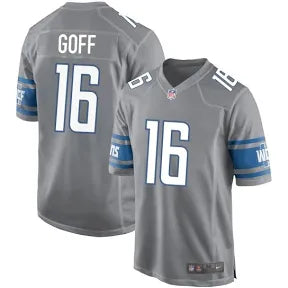 Jared Goff Detroit Lions gray jersey