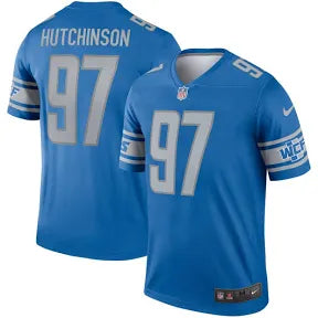 Aidan Hutchinson Detroit Lions blue jersey