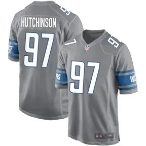 Aidan Hutchinson Detroit Lions gray jersey