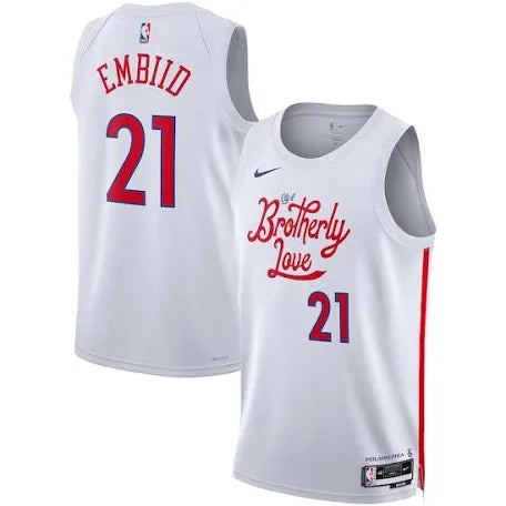 Joel Embiid Philadelphia 76ers 2022-23 city edition jersey