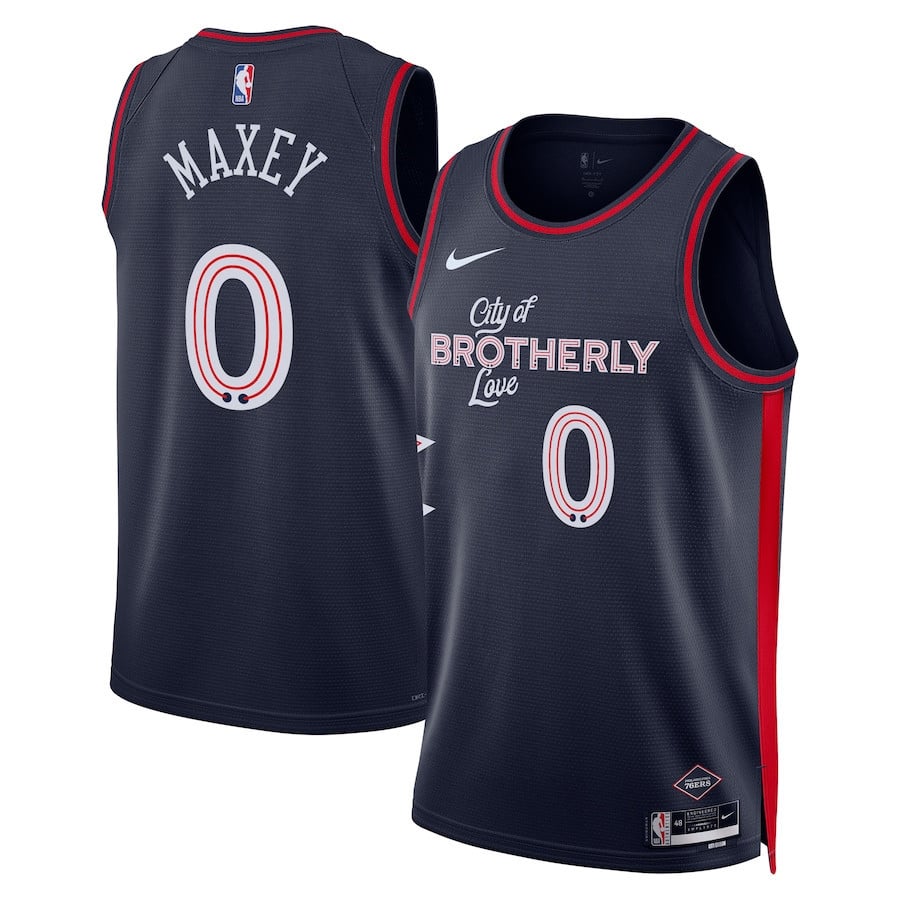 Tyrese Maxey Philadelphia 76ers 2023-24 city edition jersey