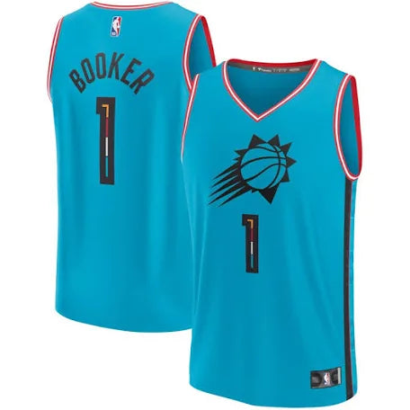 Devin Booker Phoenix Suns teal jersey