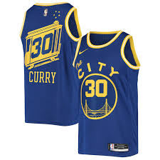 Stephen Curry Golden State Warriors the city blue jersey