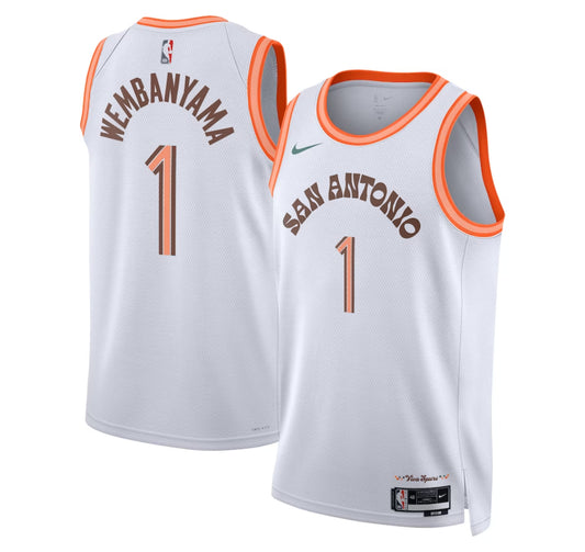 Victor Wembanyama San Antonio Spurs white city edition jersey