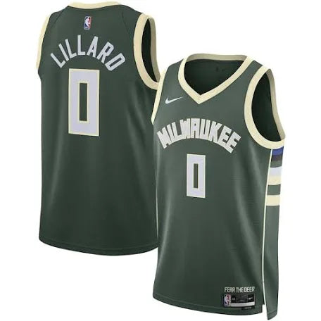 Damian Lillard Milwaukee Bucks green jersey