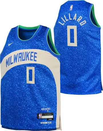 Damian Lillard Milwaukee Bucks 2023-24 city edition jersey