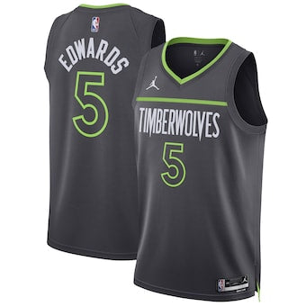 Anthony Edwards Minnesota Timberwolves gray jersey