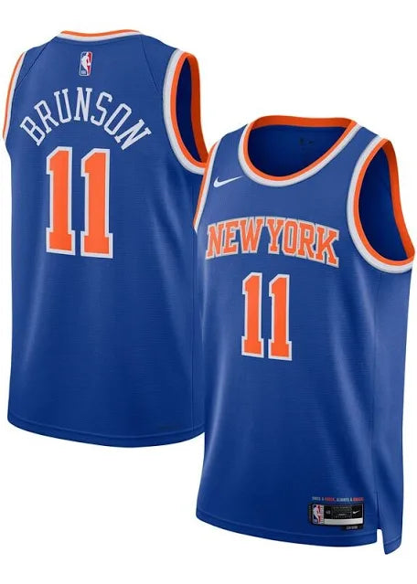 Jalen Brunson New York Knicks blue jersey