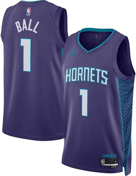 Lamelo Ball Charlotte Hornets purple jersey