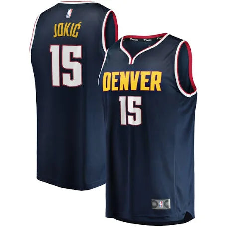 Nikola Jokić Denver Nuggets navy blue jersey