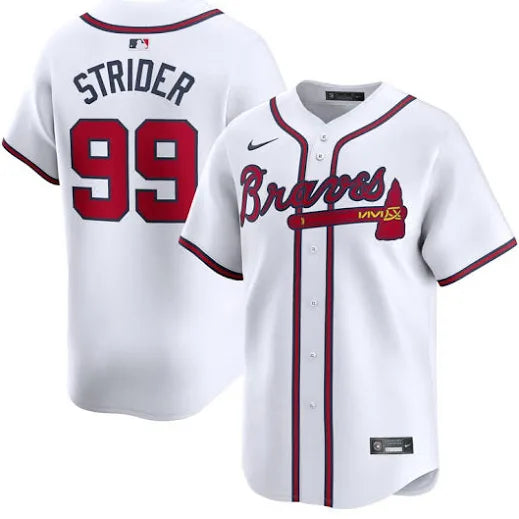 Spencer Strider Atlanta Braves home white jersey