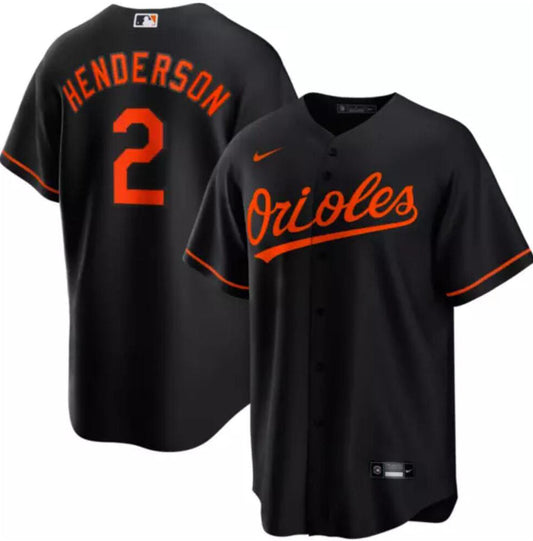 Gunnar Henderson Baltimore Orioles black jersey