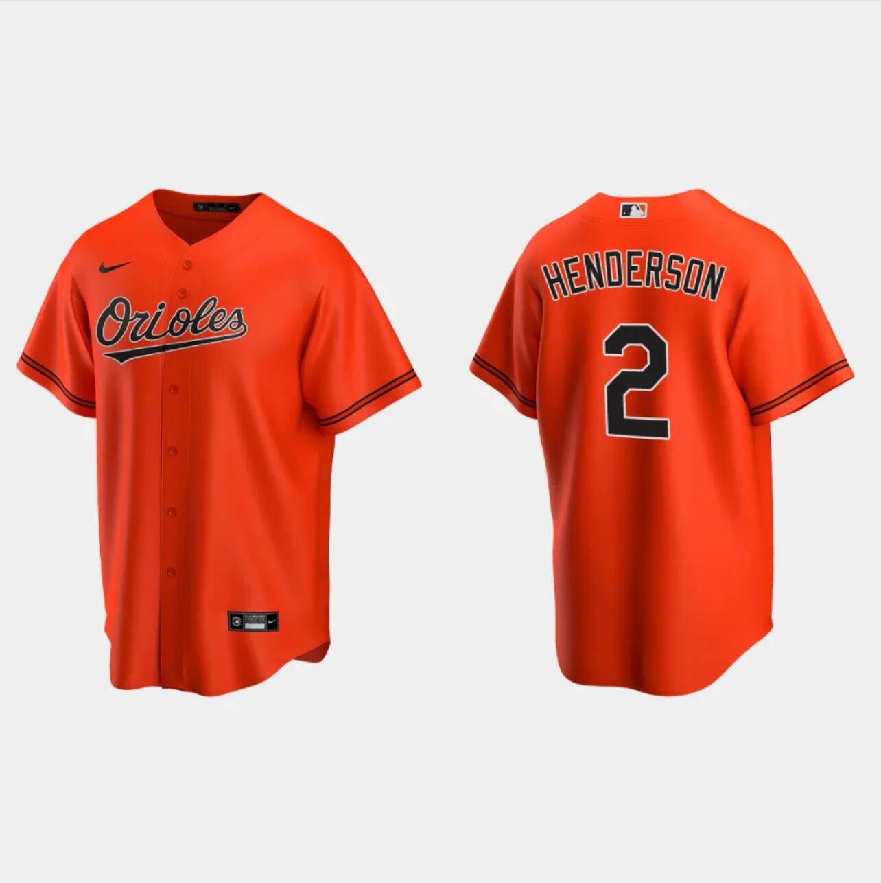 Gunnar Henderson Baltimore Orioles orange jersey