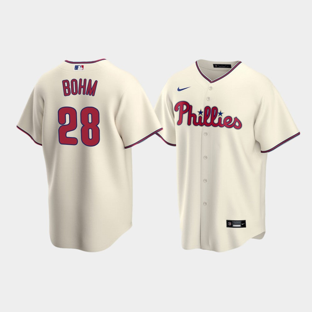 Alec Bohm Philadelphia Phillies cream white jersey