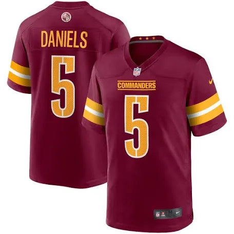 Jayden Daniel Washington Commanders burgundy jersey